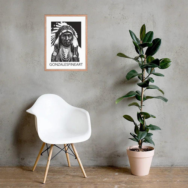 Chief Joseph Black and White Framed poster - Gifts for You 'n Me