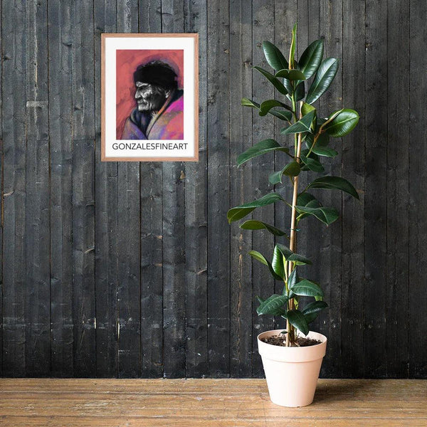 Geronimo Profile Framed poster - Gifts for You 'n Me