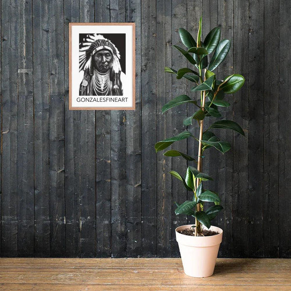 Chief Joseph Black and White Framed poster - Gifts for You 'n Me