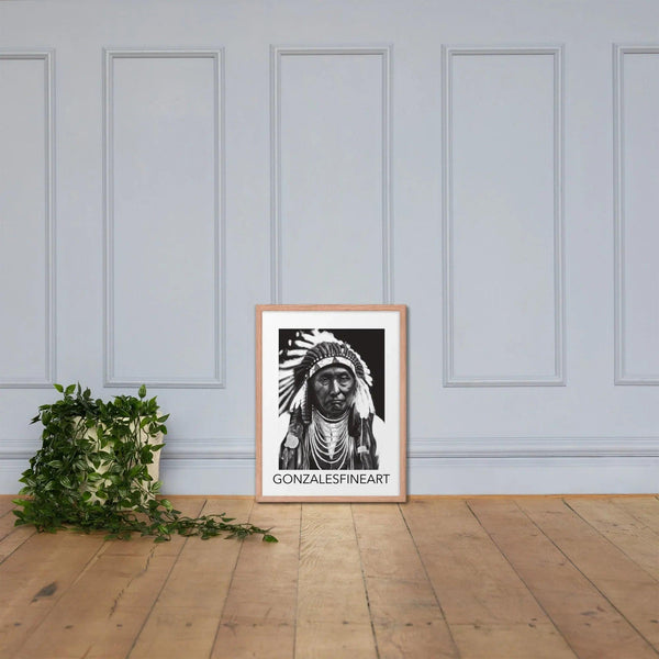 Chief Joseph Black and White Framed poster - Gifts for You 'n Me