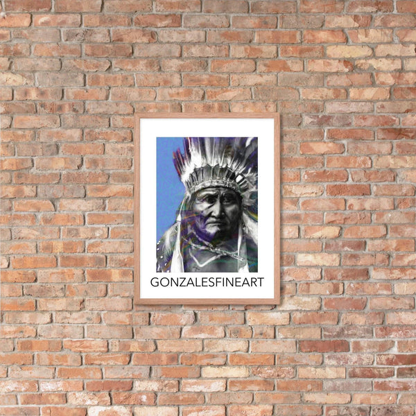 Geronimo War Bonnet Framed poster - Gifts for You 'n Me