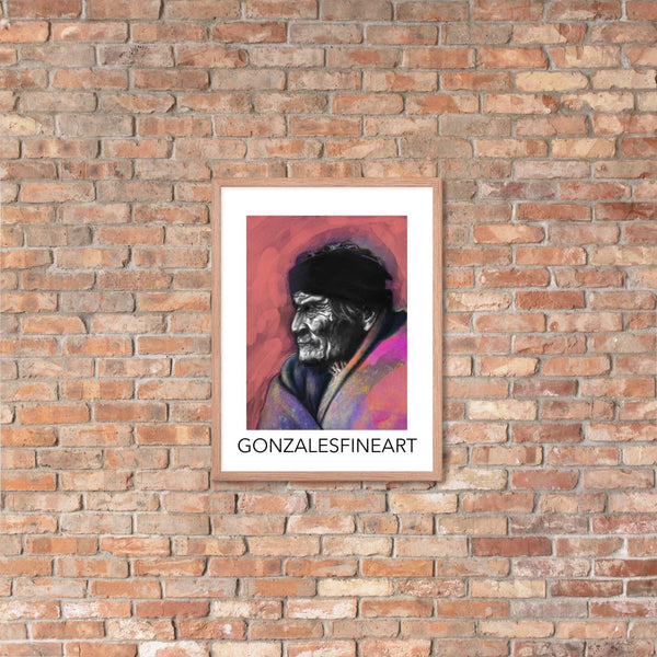 Geronimo Profile Framed poster - Gifts for You 'n Me