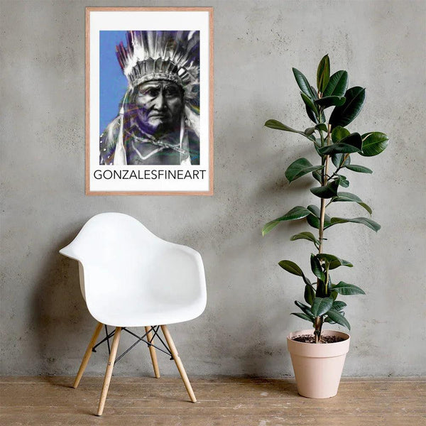 Geronimo War Bonnet Framed poster - Gifts for You 'n Me