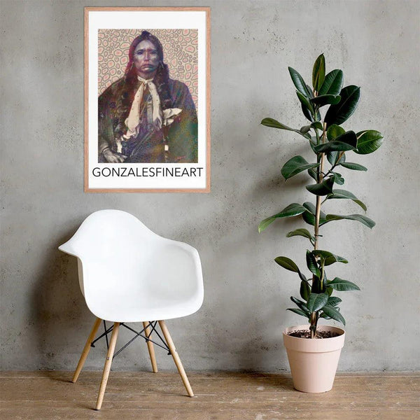 Quanah Parker Color Framed poster - Gifts for You 'n Me