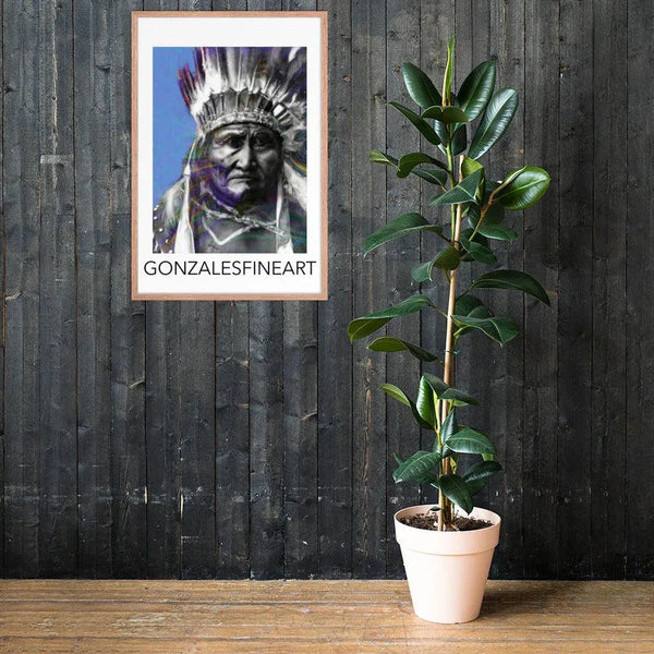 Geronimo War Bonnet Framed poster - Gifts for You 'n Me