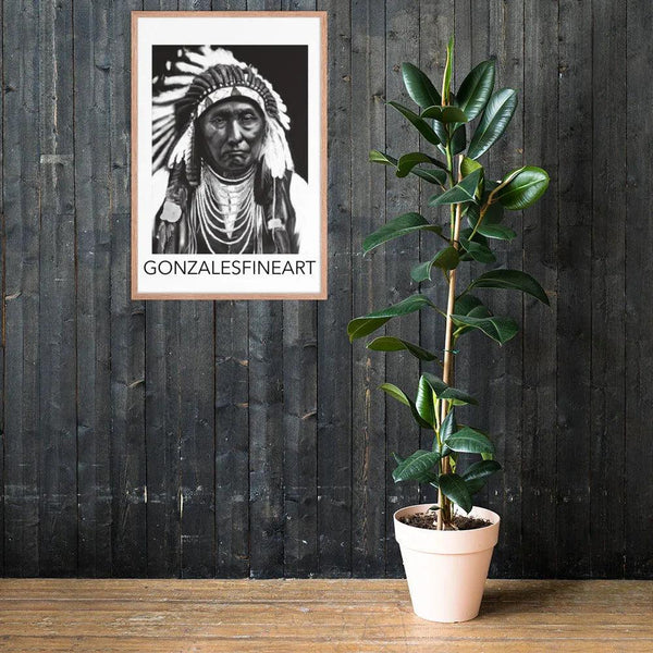 Chief Joseph Black and White Framed poster - Gifts for You 'n Me