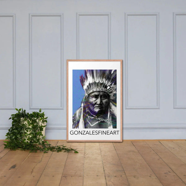 Geronimo War Bonnet Framed poster - Gifts for You 'n Me