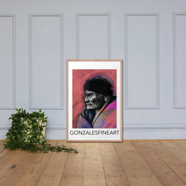 Geronimo Profile Framed poster - Gifts for You 'n Me
