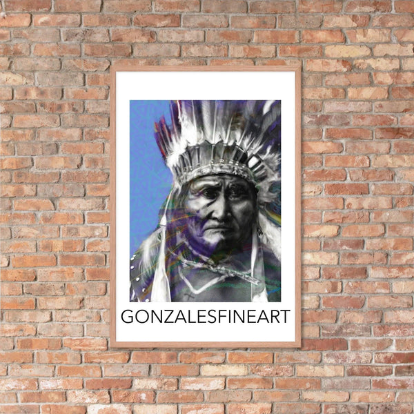 Geronimo War Bonnet Framed poster - Gifts for You 'n Me