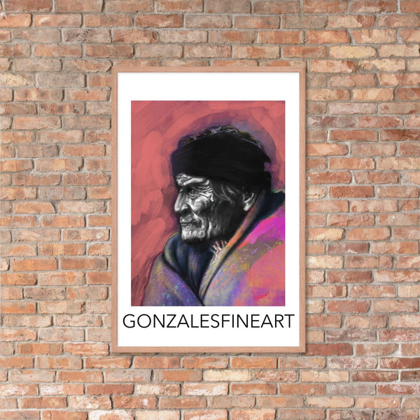 Geronimo Profile Framed poster - Gifts for You 'n Me