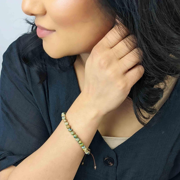 Chrysocolla Tasbih Bracelet | Women's Dhikr Beads - 33 Beads, 6mm