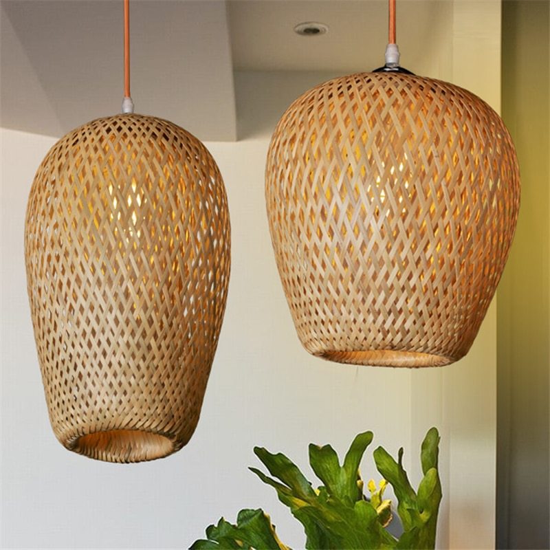 Bamboo Triple Pendant Light