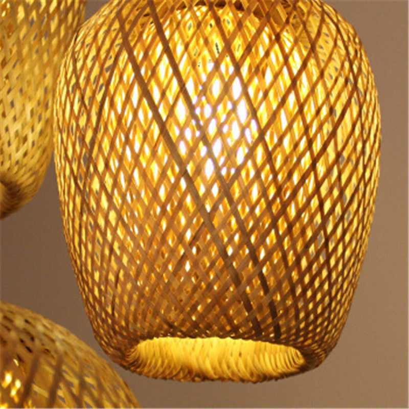 Bamboo Triple Pendant Light
