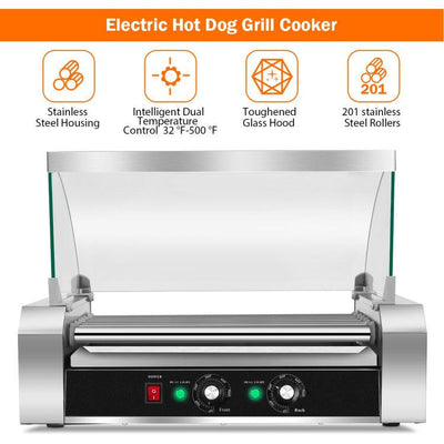 18 Hot Dog 7-Roller Commercial Cooker