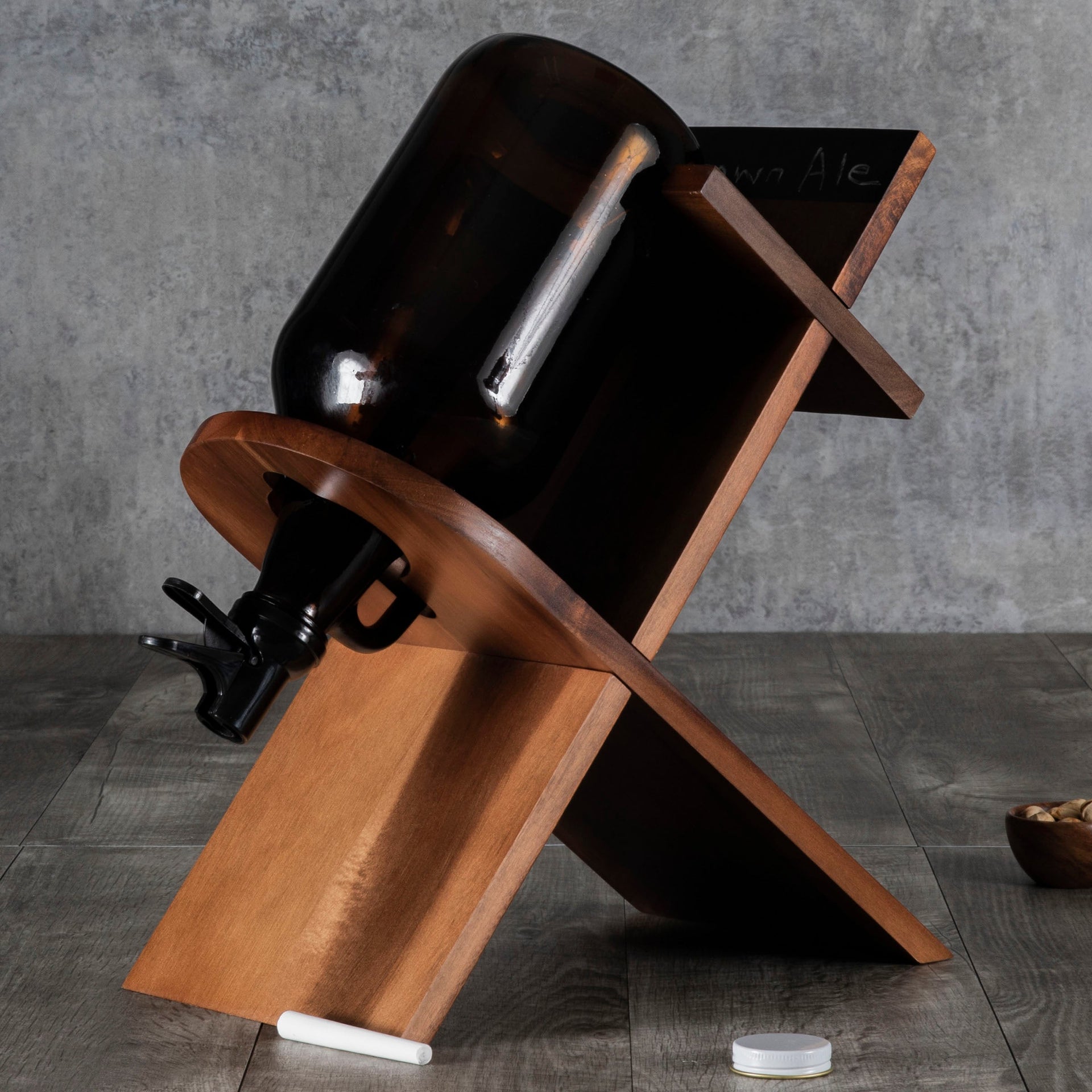 Growler Stand with 64oz Glass Growler