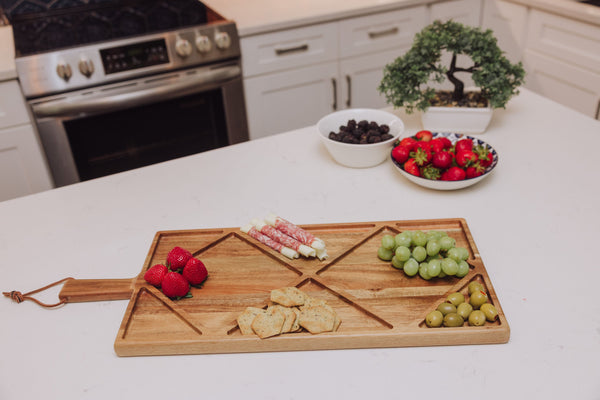Acacia Grazing Charcuterie Sectioned Serving Board Picnic Time Family of Brands
