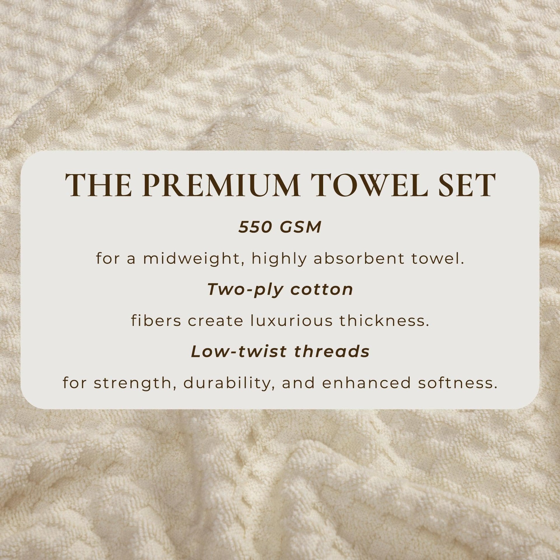 Cotton Diamond Waffle Weave Bath Towel Set - Grayson Collection