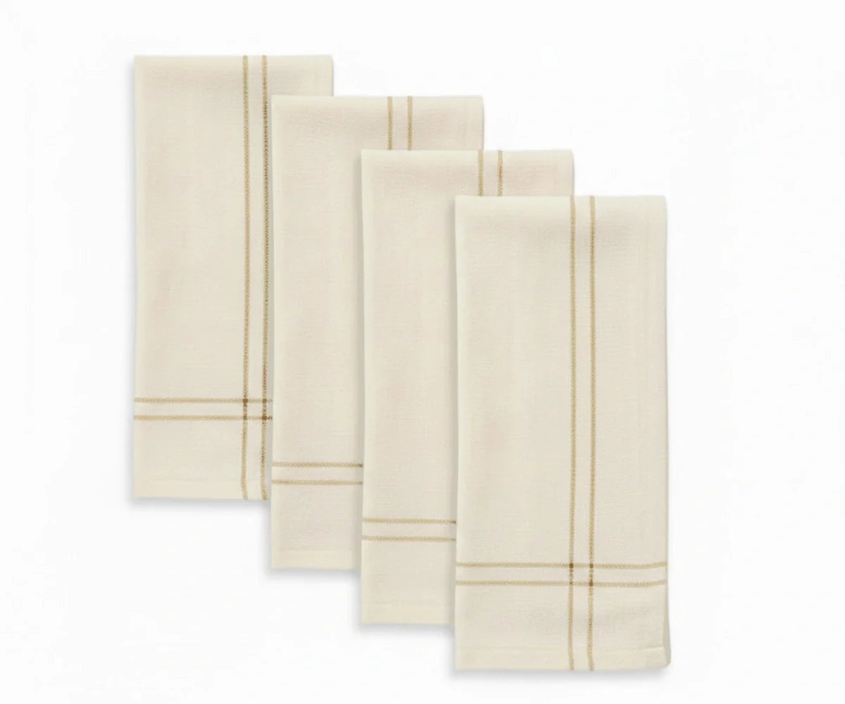 Ivory Cotton Trim Napkins