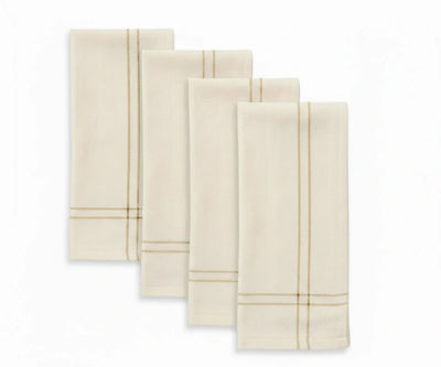 Ivory Cotton Trim Napkins