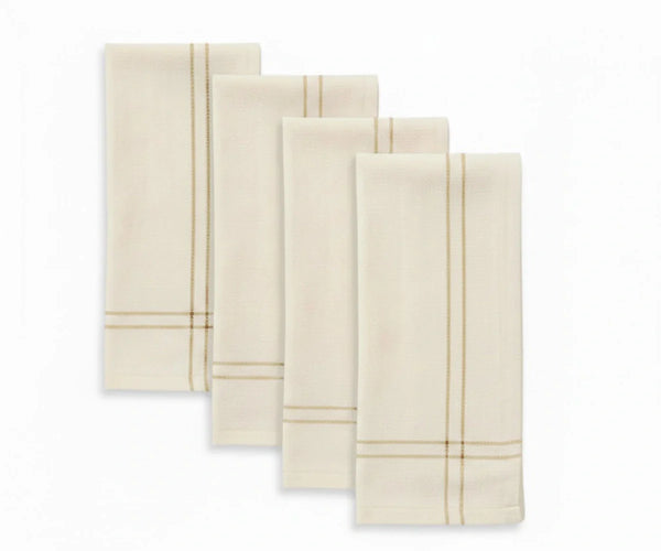 Ivory Cotton Trim Napkins