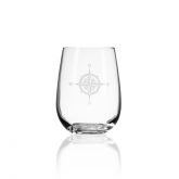 Etched Stemless Wine Glass – 17oz
