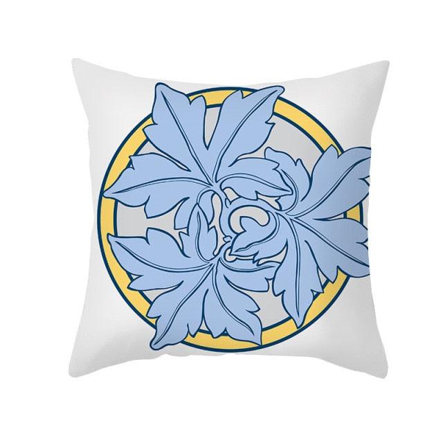Ethnic Floral Patterns Sofa Cushion Cases Nordic Geometric Simple Blue Modern Decorative Throw Pillow Case Cushion Case For Room Bedroom Pillows Case Bohemian Decor Home Pillows 45x45CM