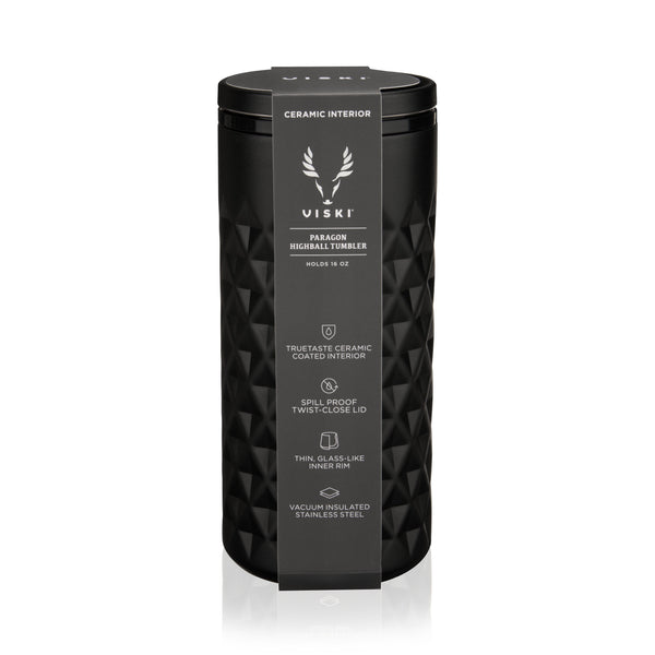 Paragon Stainless Steel Highball Tumbler in Obsidian