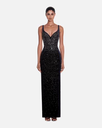 European and American sexy fashion socialite temperament hot diamond suspender backless long dress women's dress