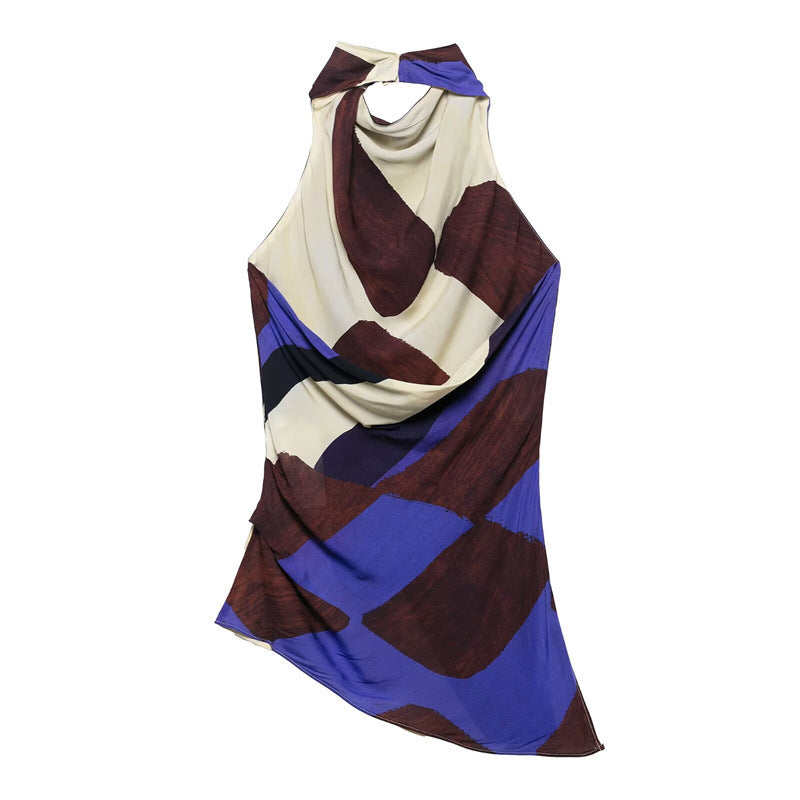 European and American style women's fashion casual printed neck hanging set