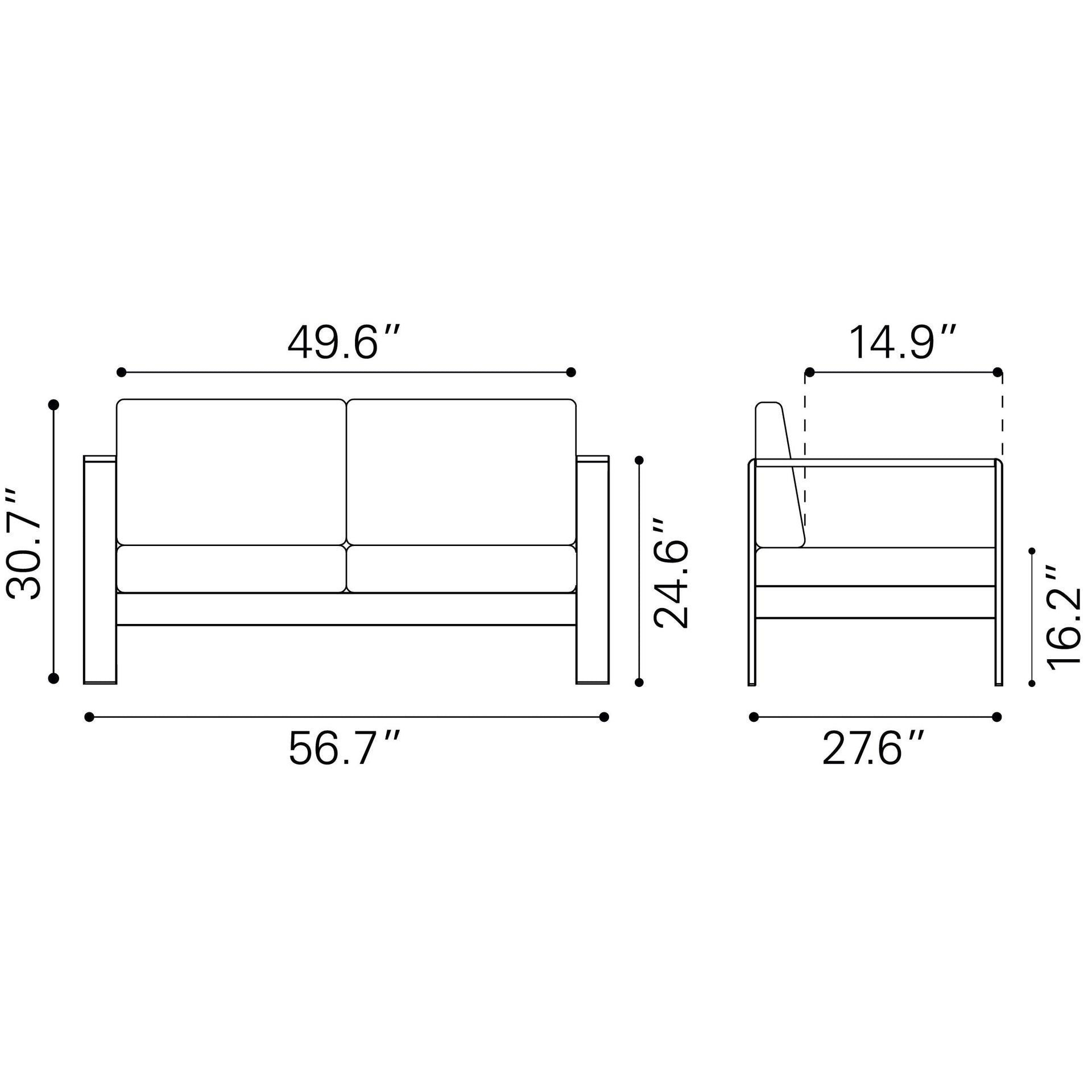 Cosmopolitan Sofa Dark Gray