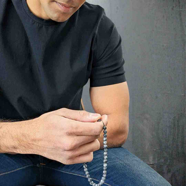 Labradorite Tasbih Bracelet | Men's Misbaha - 33 Beads, 6mm