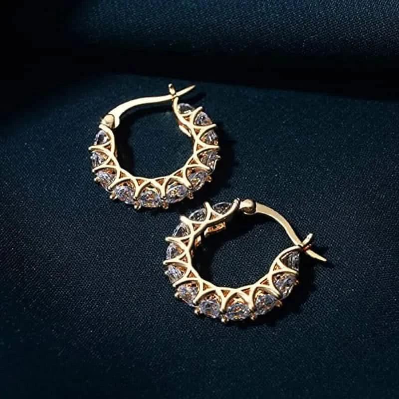 Exquisite Zirconia Hoop Earrings