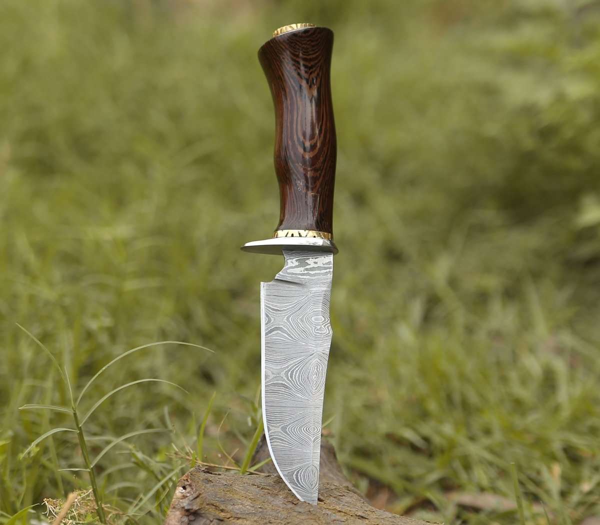 Exterminator Deer Hunting Knife with Exotic Wenge Wood Handle