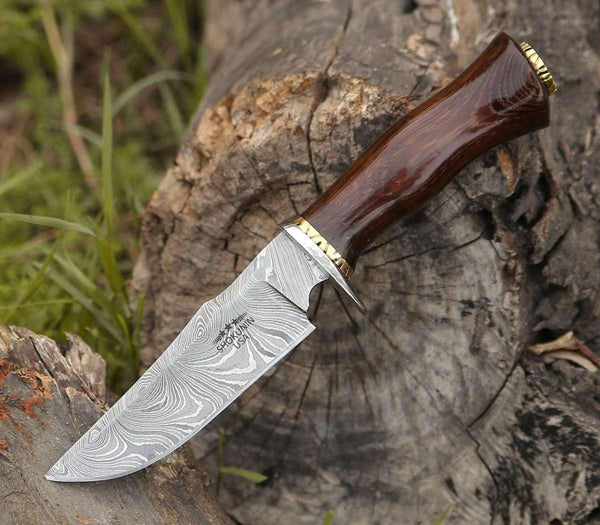 Exterminator Deer Hunting Knife with Exotic Wenge Wood Handle - Gifts for You 'n Me