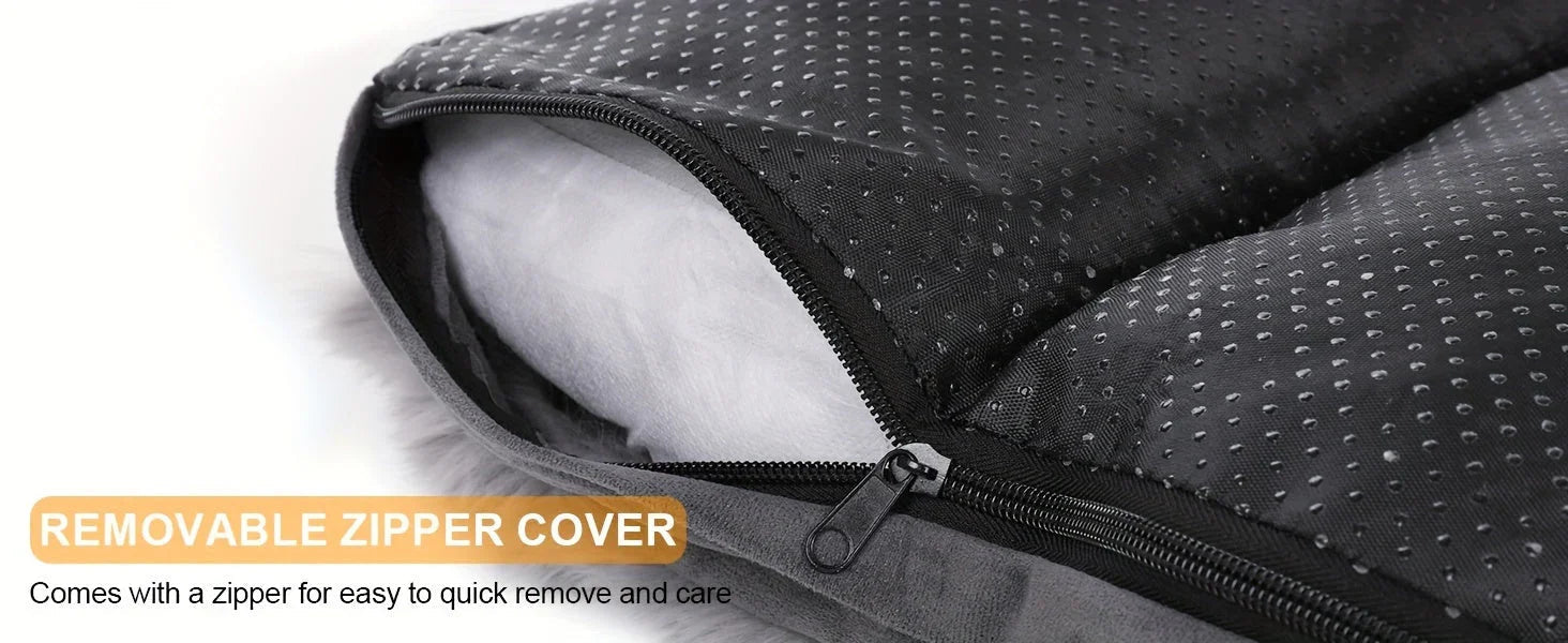Extra Large Orthopedic Dog Bed - Luxurious Plush Faux Fur Kennel, Bite-Resistant, Dirt-Repellent and Machine Washable Pet Mat with Anti-Slip Bottom, Stylish for Living Rooms, All-Season Comfort & Joint Support for Large Dogs