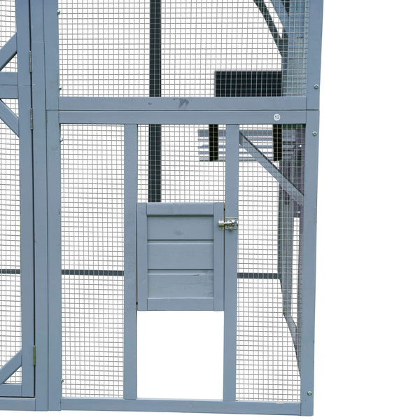 Extra Large Outdoor Cat Kitten Playpen House With Platforms, And Waterproof Cover (SAK55092)