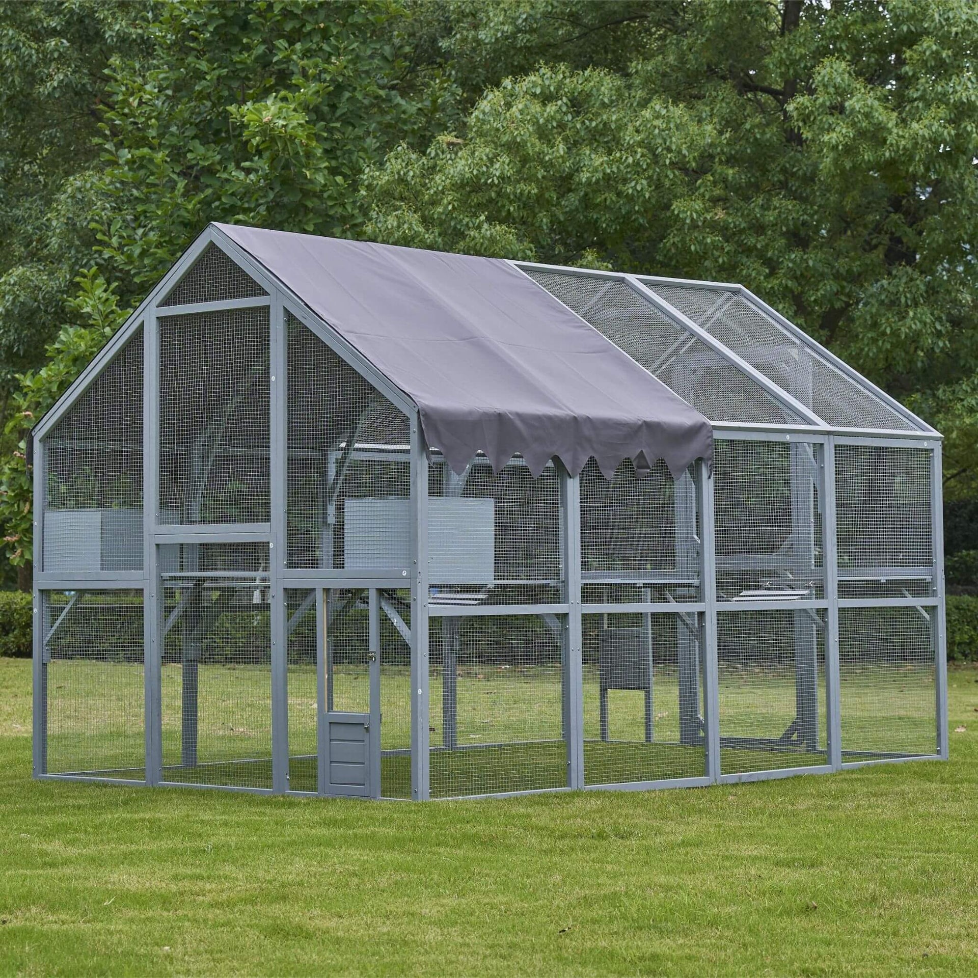 Extra Large Outdoor Cat Kitten Playpen House With Platforms, And Waterproof Cover (SAK55092)