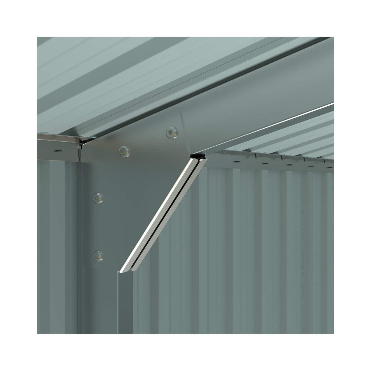 Extra-Large Outdoor Galvanized Steel Outdoor Storage Shed With Skylight Roof (SAK42671)