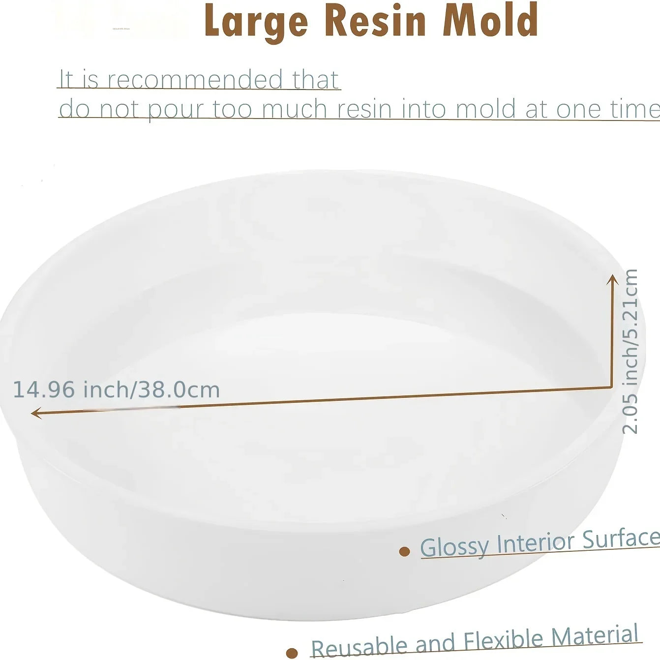 Extra Large Oversize Resin Molds, 14Inch Large Charcuterie Board Resin Silicone Mold, Large Round Mold Resin Table Mold Epoxy Table Mold for River Table, Charcuterie Board, Cutting Board, Art Home Decoration Christmas & Hallo