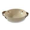 BOWL - HANDMADE WITH LEATHER HANDLES - 17CM