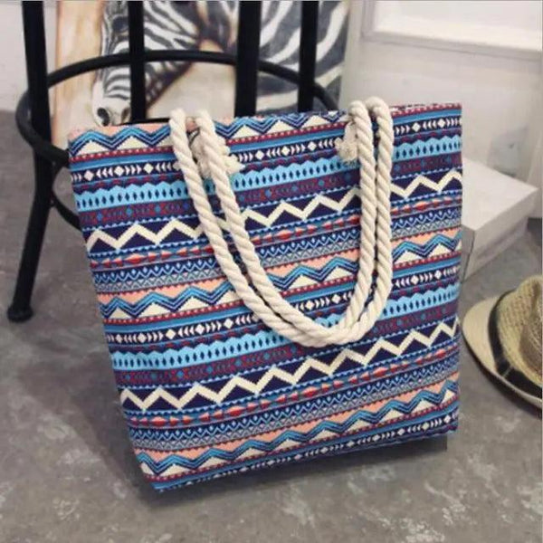 Eye-Catching Fashionable Folding Women Big Size Handbag Ladies Casual Flower Printing Canvas Graffiti Shoulder Bag