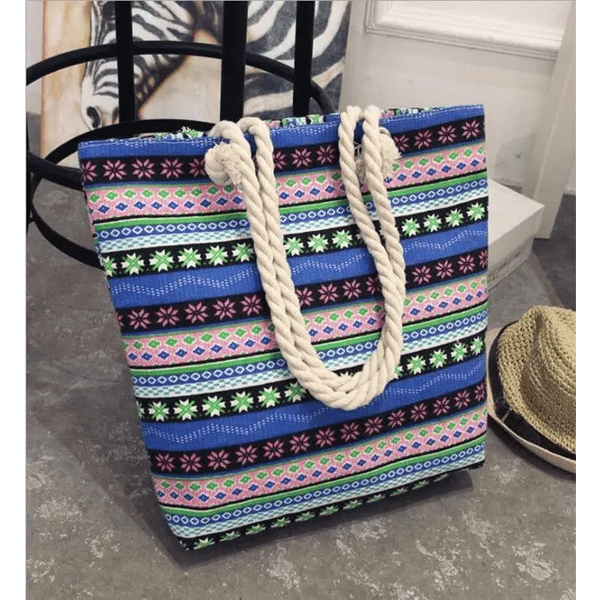 Eye-Catching Fashionable Folding Women Big Size Handbag Ladies Casual Flower Printing Canvas Graffiti Shoulder Bag