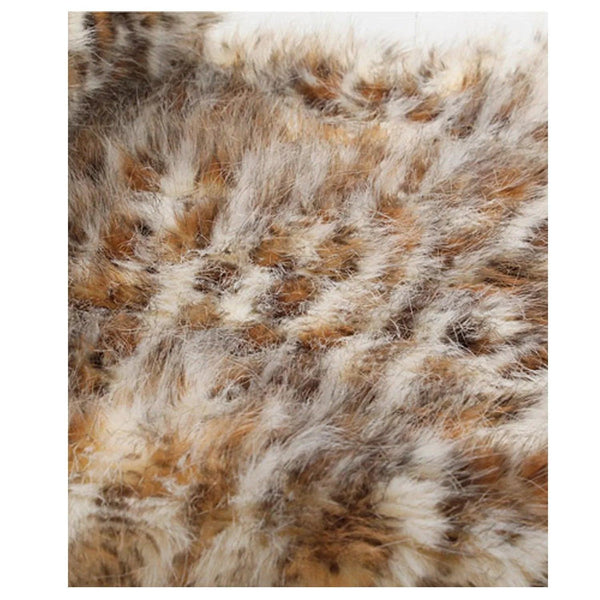 Fur Throw 'Eyelash Leopard Pearl' - Gifts for You 'n Me