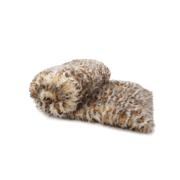 Fur Throw 'Eyelash Leopard Pearl' - Gifts for You 'n Me