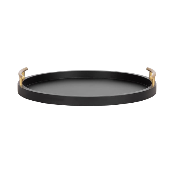 Halsey Wood Round Decorative Tray