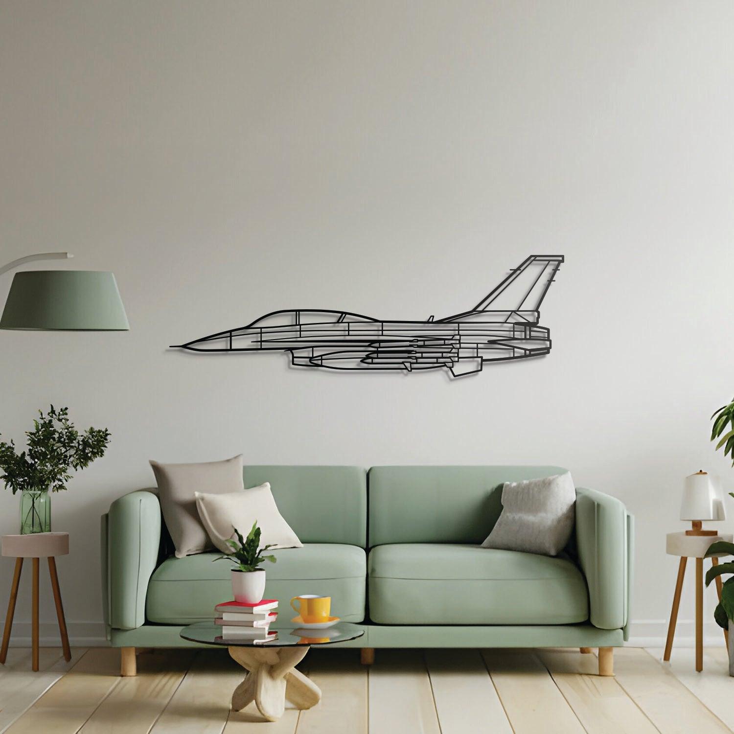F-16D Metal Aircraft Wall Art - NCP0476