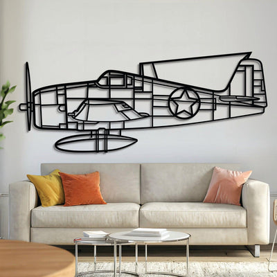 F6F-3 Hellcat Metal Aircraft Wall Art - NCP0557