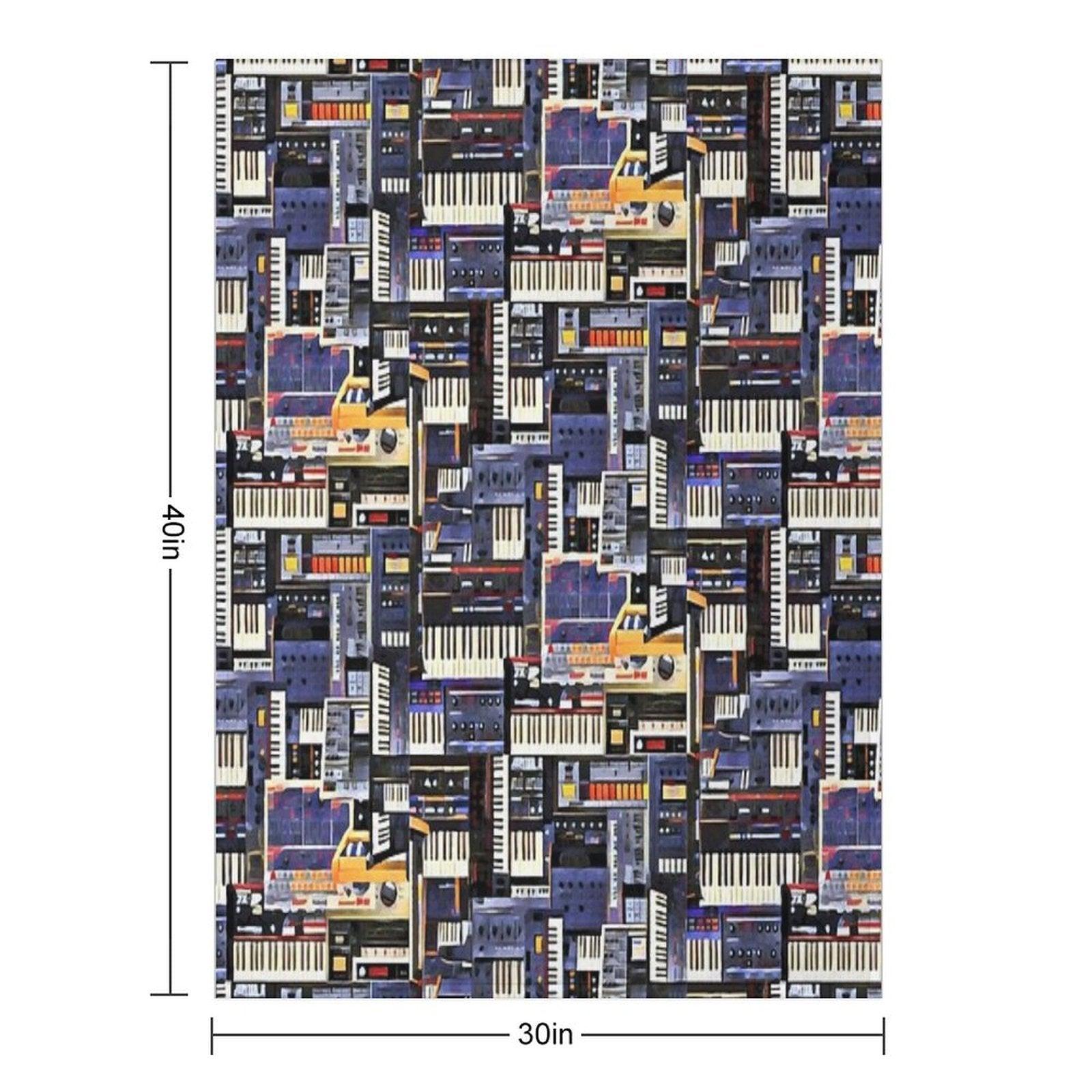 Synthesizer Lover Artwork Throw Blanket