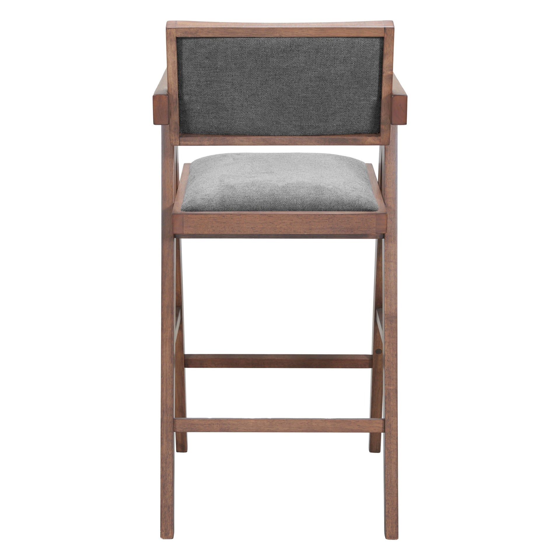 Delhi Barstool (Set of 2) Gray & Walnut