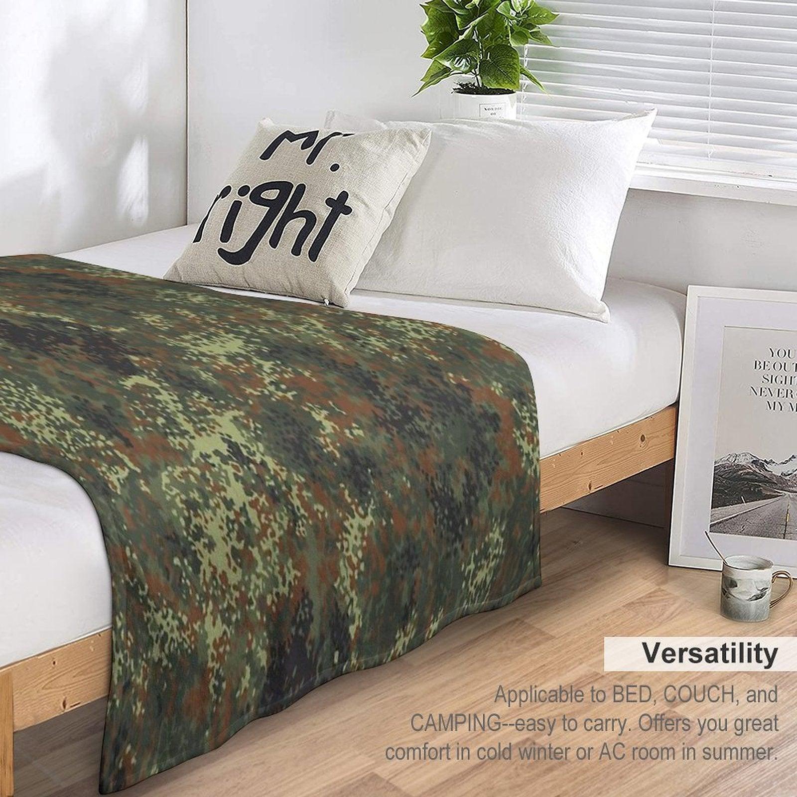 Flecktarn Camo Throw Blanket